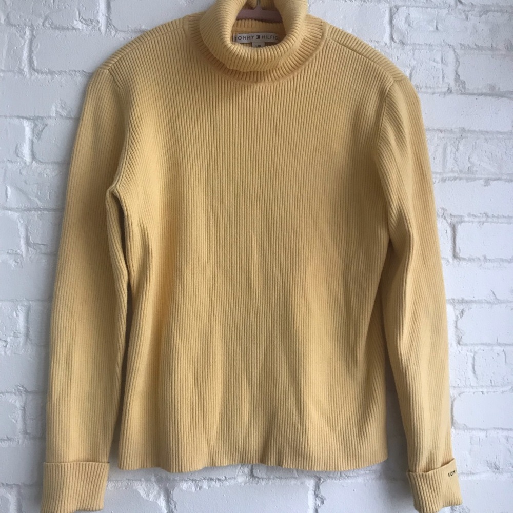 Y2K Vintage Tommy Hilfiger / Yellow Turtleneck / L - Picture 6 of 10